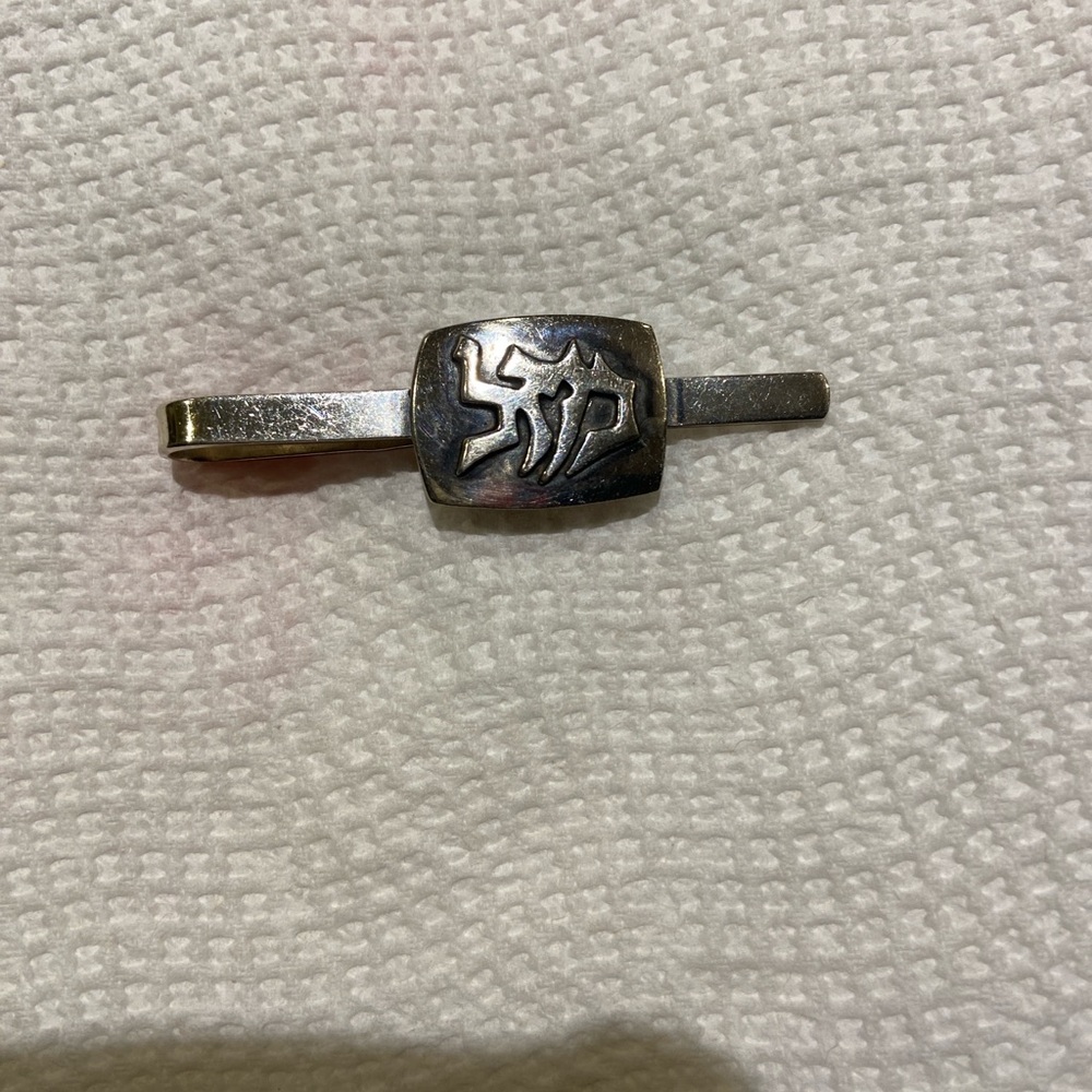 925 Israel silver Tie  clip. Vtg